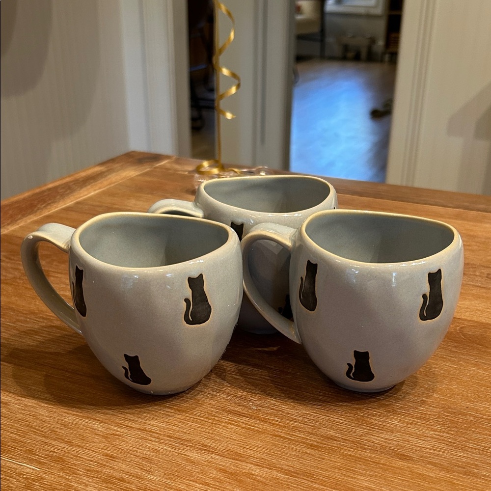 by Anthropologie Vesper cat mug (set of 3)